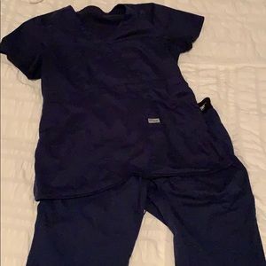 Navy greys anatomy scrub set